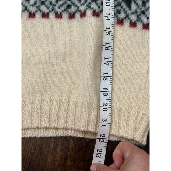 LAND’S END VINTAGE NORDIC FAIR ISLE WOMEN SWEATER M - Picture 7 of 7